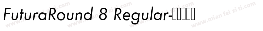 FuturaRound 8 Regular字体转换